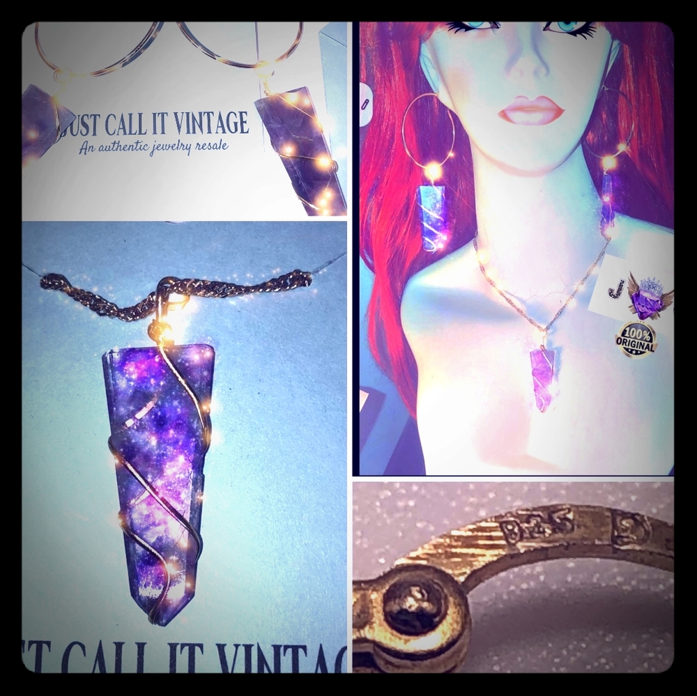 AMETHYST 18K GOLD DIPPED 925 ENSEMBLE